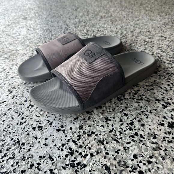 Ugg Xavier Ballistic Slides Mens 11 Slip On Sandals Gray Suede 1099747 Comfort main image 12